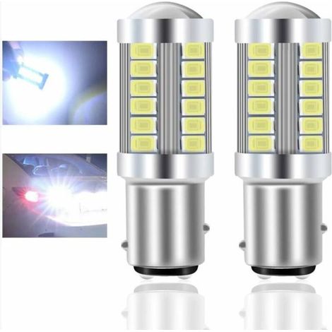 Ampoule LED auto 1157 BAY15D 2 pièces blanc 900LM super lumineux (1/4)