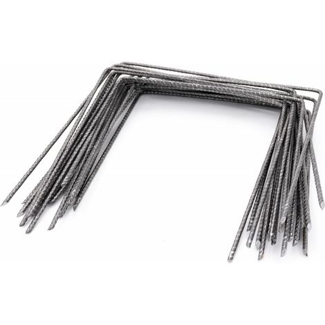 Maillestore – Agrafes en acier cranté pour toile de paillage – Lot de 20 pièces – Fixation facile dans sols durs et argileux – Pour terrains en pente