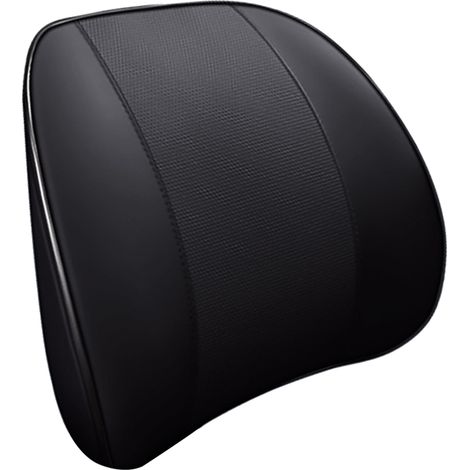 Cojín lumbar para asientos de coche fabricado en espuma viscoelástica negra para aliviar el dolor de espalda baja y cadera. Alivia el dolor en las caderas y la cintura. (1/5)