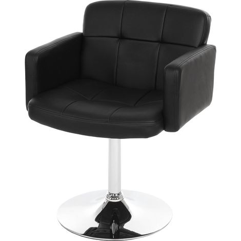 Design sedia Lounge Orlando M10 cromo ecopelle 55x60x80cm nero