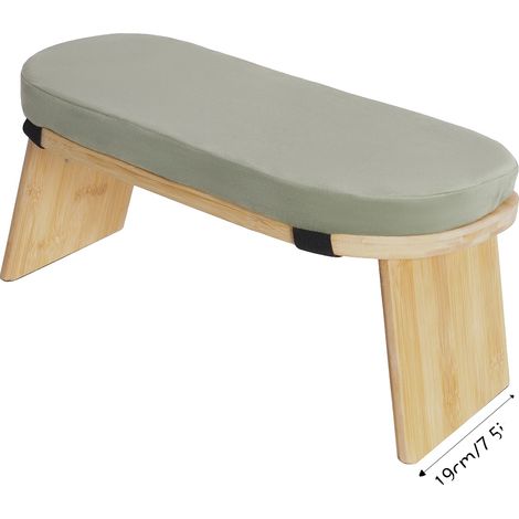 Banc de Méditation, Design Ergonomique, Pliable et Portable, vert clair (1/2)