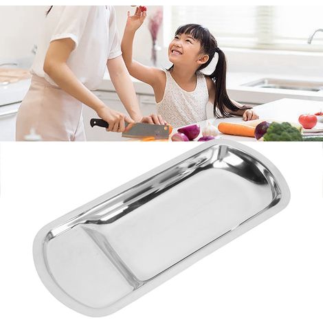 Plateau, étagère, plat et assiette carrée en acier inoxydable 304 (1/5)