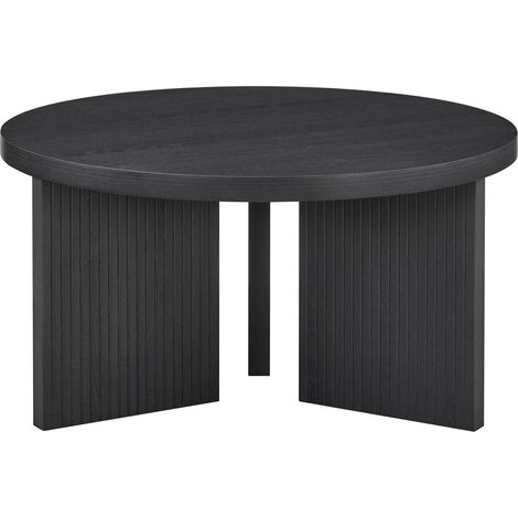 Tavolino da salotto rotondo nero in MDF, Ø 80 cm HOMVRA (1/5)
