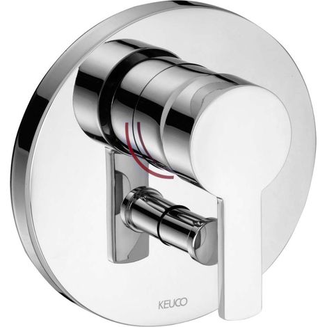 Miscelatore monocomando monocomando da incasso per vasca e doccia Keuco Plan blu, 53972, set completo, cromato - 53972010181 (1/2)