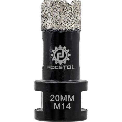Foret Diamant - 20mm Scie Cloche Diamant Brasée Sous Vide pour Porcelaine Carrelage Céramique Marbre Granit Quartz M14 Filetage (1/5)