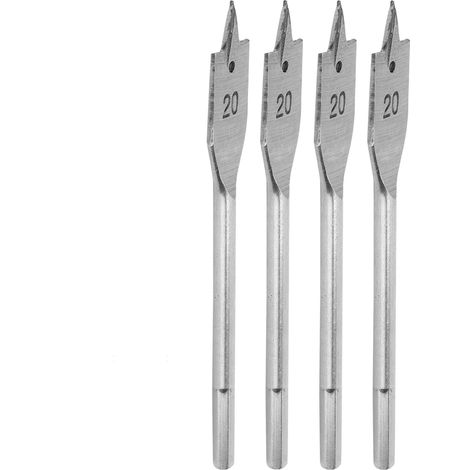 4 Forets à Bois Plats en Acier au Carbone pour Perçage Précise, 20mm (1/5)
