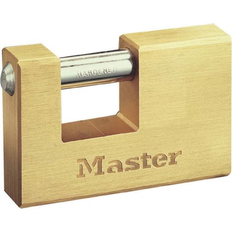 Master Lock 606EURD Rectangular 63mm Solid Brass Body Shutter Padlock MLK606