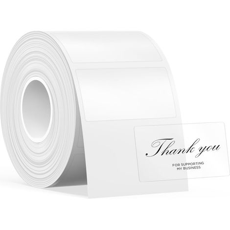 T50M Series Label Tape, Black on Transparent, 40mm × 20mm (1/5)
