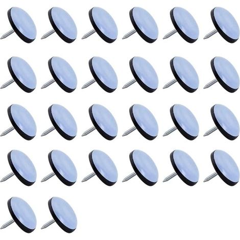Teflongleiter, 26 Stück, Teflongleiter Ø 22 mm, Teflon-Möbelgleiter, Professionelle Möbelgleiter, Gleiter mit Nägeln, Gleiter für Möbel und Stühle (1/4)