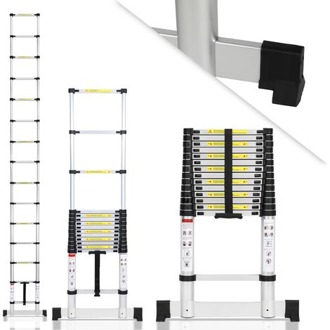 TolleTour Scala a libretto telescopica 4,4m con stabilizzatore, multifunzione, 150kg