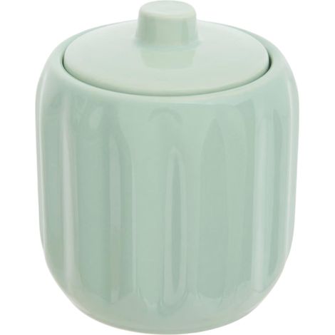 Pot à Cotons en Grès "Suny Colorama" 12cm Vert Céladon (1/3)