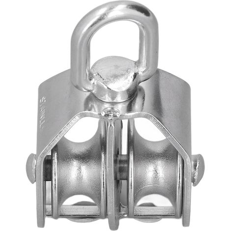 Poulie marine double poulie 32mm axe inox 304 charge 250kg pour yacht hors-bord voilier, roulettes robustes bateau rapide, accastillage pont (1/5)