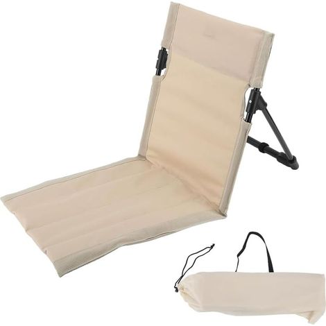 1 chaise pliante, tissu Oxford, tubes acier, 39,5 x 38,5 x 41,5 cm, plage pelouse plein air (1/5)