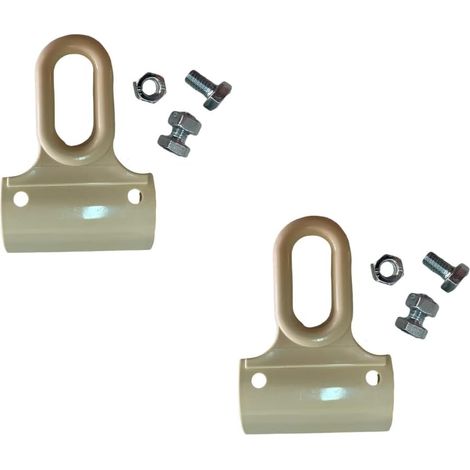 TENDAGGIMANIA Ricambi Ganci Occhielli per Tenda da Sole a Caduta in PVC ADATTABILI A Qualsiasi Profilo- Colore Avorio