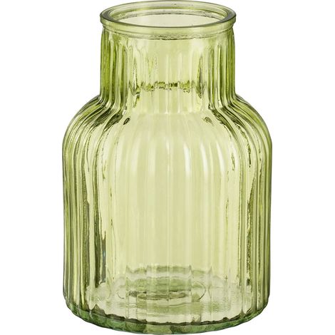Mica Decorations Vase Glas Ambre grün Ø 14 x 20 cm Vase