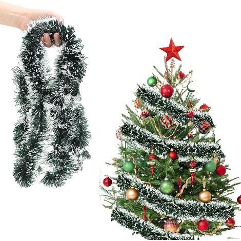 Guirlande Sapin Artificiel Noël 10m, Écologique pour Escalier et Cheminée, Décoration Extérieure et Intérieure (1/5)