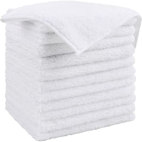 Chiffon Microfibre - 40 x 40 Cm - Pour Voiture Maison Cuisine - Lavable En Machine - Sans Peluches Anti-rayures - 12 Pièces