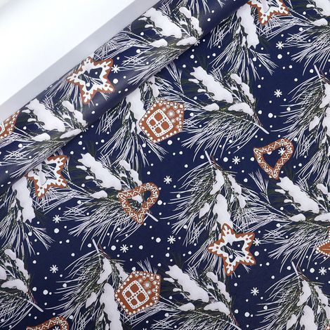 Rouleau de papier cadeau de Noël grand format (43 cm de large x 3 m de long), idéal pour les fêtes de Noël.