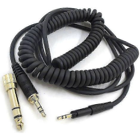 Câble à ressort OFC 6,35 mm pour matériel DJ Sennheiser HD6DJ/HD8 (25-26 octets) (1/4)