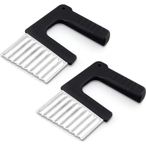 2 PCS mandolines en Acier Inoxydable, Coupe-légumes en Acier Inoxydable, Trancheuse de Frites Vague,pour Couper Pommes de Terre, Pommes de Terre Douces et Fruits ou légumes-Fei Yu (1/5)