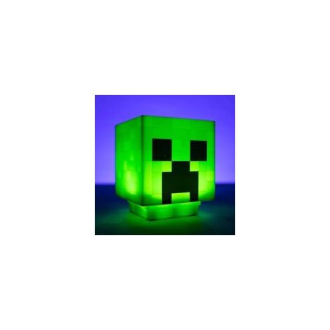 Minecraft Creeper Lampe, Dekoratives Nachtlicht, LED-Lampe mit Spielgeräuschen, Wiederaufladbar, Kinder-Nachttischlampe, Wand-Nachtlicht (Grün) Roman-Crezuo
