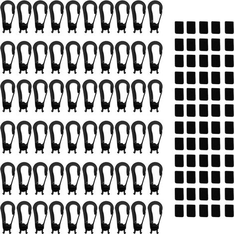60 pièces en plastique 5mm élastique cordon élastique choc cordon mousquetons (1/5)