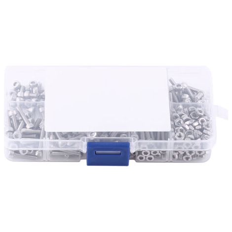 Assortiment de 340 vis et écrous à tête hexagonale creuse en acier inoxydable SS304 M3