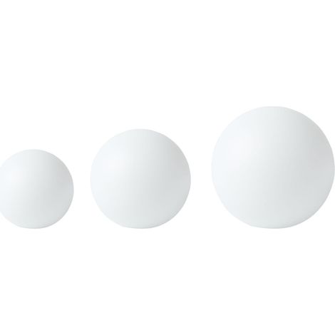 Set of 3 Solar Outdoor LED Ball Lamps LOBAINA with Remote White (1/5)