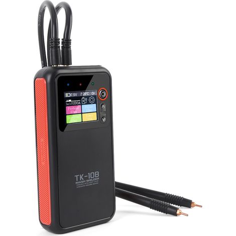 Machine à souder par points portable avec écran LCD, double impulsion et stylo de soudage en cuivre, sortie max 1200A, pour tôles de fer/acier 0,1-0,25 mm TK-10B (1/5)
