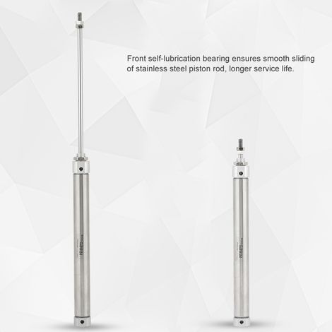 Vérin pneumatique double effet en acier inoxydable, diamètre 16 mm, course 125 mm, référence CDJ2D16-125B (1/5)