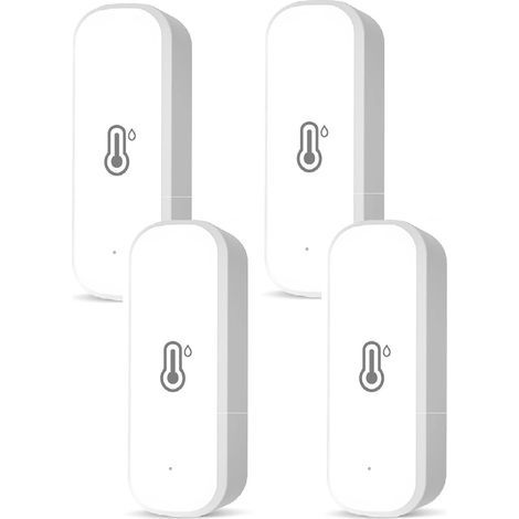 Thermomètre hygromètre WiFi – Lot de 4 détecteurs de température et d'humidité – Précision ±1°C, mise à jour toutes les 2 min – Compatible Smart Life (1/5)