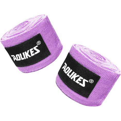(Violet, 5 mètres) Bandage de boxe, équipement de protection pour le combat, entraînement et compétition. (1/4)