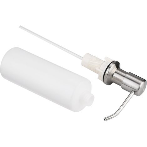 1 Dispensador de jabón de acero inoxidable, bomba giratoria de 360 grados, capacidad de 500 ml, para fregadero de cocina. (1/5)