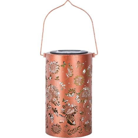 Lanterne Solaire en Métal Résistant aux Intempéries Lampes extérieur solaire Pour Jardin Terrasse Porche Balcon Intérieur Maison Campagne Fête Maman (1/5)