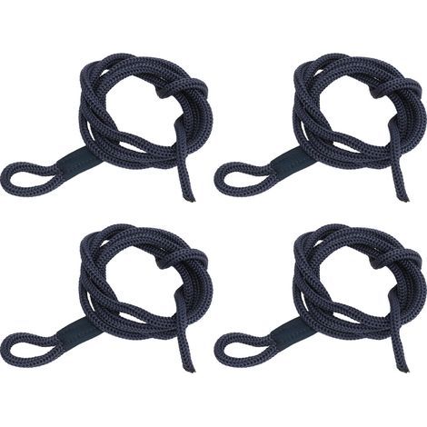 4 pièces ligne de quai 1.5 m de Long haute résistance Polyester résistance à l'usure bateau pare-chocs cordes pour bleu marin (1/5)