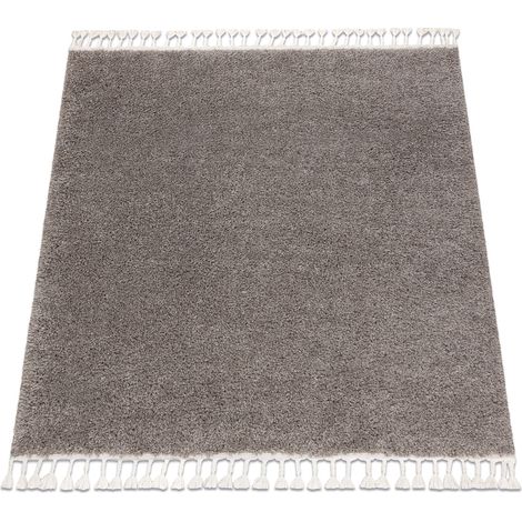 Carpet BERBER square 9000 brown Fringe Berber Moroccan shaggy brown 160x160 cm
