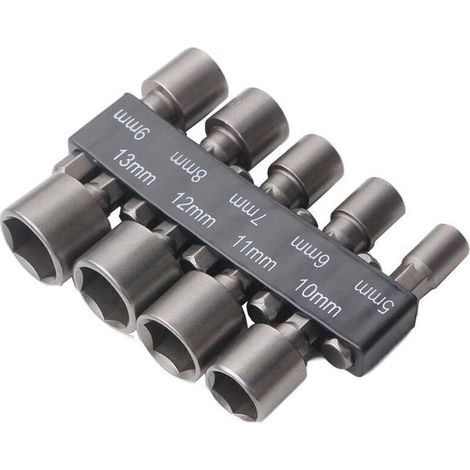 Lot de 9 Douilles Combinées Métriques Non Magnétiques – Gamme 5 mm à 13 mm pour Clés à Cliquet et Outillage Manuel (1/5)