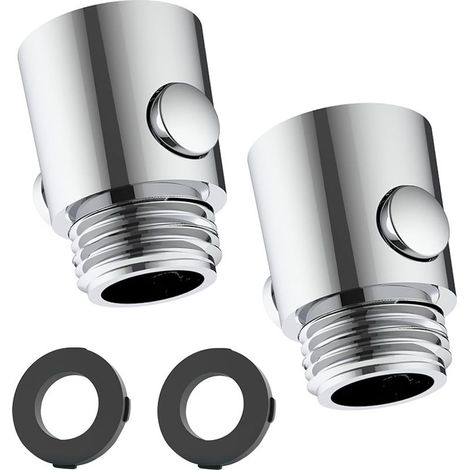 2 Pièces Stop Douche, Vanne D'arrêt Pommeau de Douche G1/2, Economiseur d'eau pour Robinet Douche Interrupteur à Un Bouton, Limiteur De Débit Convient pour La Douche (1/5)