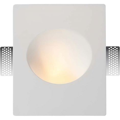 Portalámparas LED empotrable rectangular V-TAC GU10 en yeso blanco