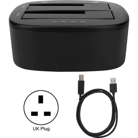 Station d'accueil double baie ORICO 6628US3-C pour disques durs SATA avec USB 3.0, alimentation 100-240V (modèle UK) (1/5)
