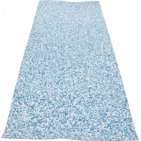 Tapis EVA camouflage 240x90cm antidérapant, résistant eau choc, isolation thermique bateau yacht piscine, bleu blanc, insubmersible marine. (1/5)