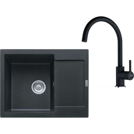 Franke Set - Set da cucina G275O, lavello in fragranite MRG 611-62 e miscelatore FC 6018.071, onice 114.0700.792