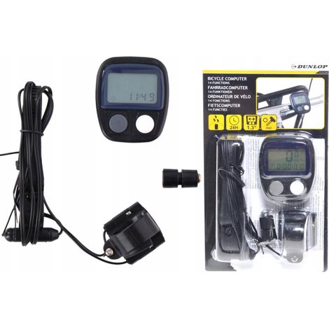 Compteur de vélo Dunlop 14 fonctions étanche avec écran LCD (1/2)