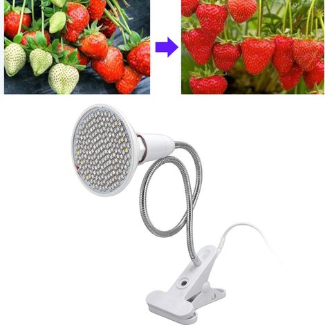 LED-Tischpflanzenleuchte, zum Anklemmen, E27, 8 W, Vollspektrum, drehbar und flexibel, für den Indoor-Anbau (1/5)