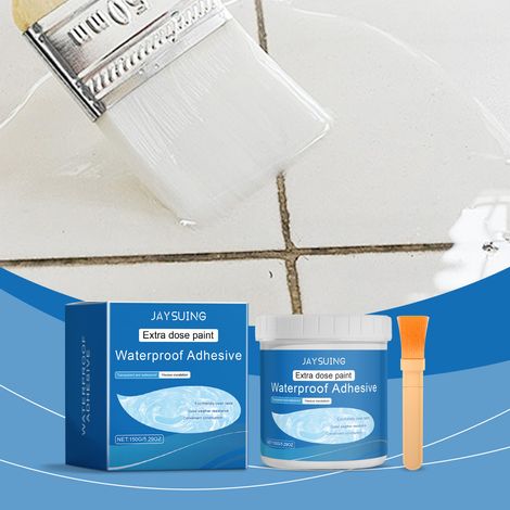 Revêtement transparent hydrofuge pour murs extérieurs, salles de bains, toilettes et joints de sol - revêtement hydrofuge et étanche multi-usages - 150 g1 + pinceau1 -- BIEMMEDUE (1/5)
