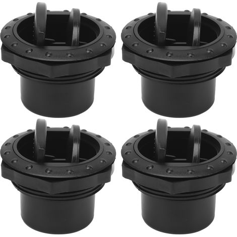 Cache de sortie d'air de climatisation pour tableau de bord, trou de 60 mm, bouton universel, noir pour camping-cars, bus, yachts (1/5)