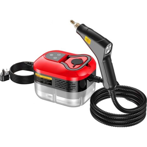 Nettoyeur vapeur portable, 1500 W, haute pression, équipé de 3 brosses, temps de chauffe de 15 secondes, 6 réglages de température, réservoir d'eau de 1,2 litre, idéal pour une utilisation en voiture, (1/5)