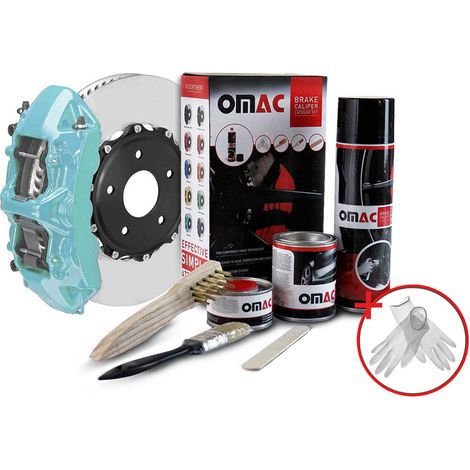 OMAC Kit Peinture Étriers de Frein Nevada Bleu – Résistant Chaleur 300°C – Set Complet Laque Epoxy – Protection Anticorrosion – Inclus: Nettoyant, Durcisseur, Brosses – Application Facile (1/5)