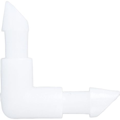 Raccord coudé 90° L pour tuyau barbelé PE, connecteur tube diamètre égal 3 mm (1/5)