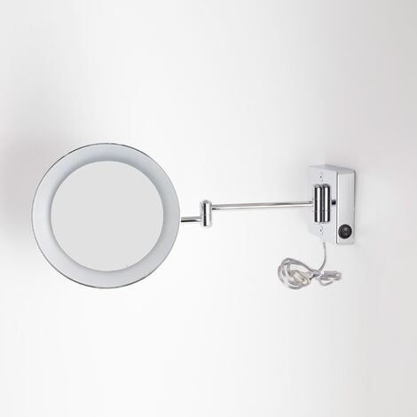 Miroir grossissant x2 à LED alimentation externe double bras argent - Koh-I-Noor C362KK2 (1/4)